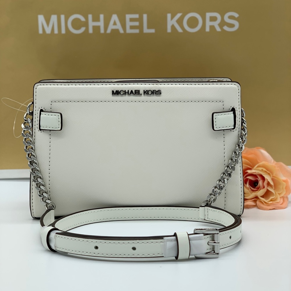 MICHAEL KORS RAYNE SM CROSSBODY OPTIC WHITE - Picture 10 of 16